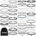 Choker Necklace Set, Outee 45 Pcs Velvet Choker Necklace Layered Black Chokers Necklaces Cute Black Velvet Choker Necklace for Women