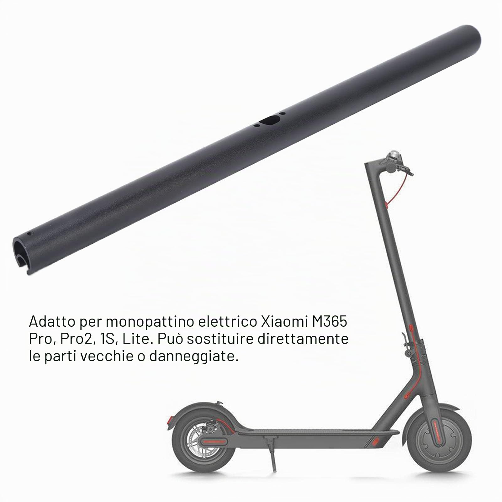 Manubrio per Scooter Elettrico, Manubrio Universale Durevole in Acciaio Inossidabile antiruggine Resistente alla corrosione per Scooter Elettrico Mijia M365