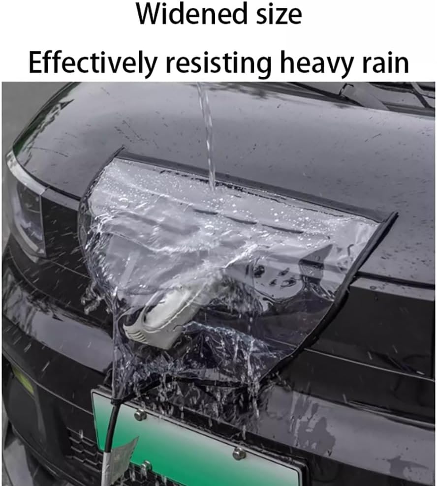 Welding Blankets, 4 Pieces (Length: 60cm×Width: 50cm) Charging Gun Rain Cover New Energy Automobile Easy To Install Dual Strong Magnet Adsorption Dust Cover Black
