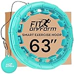 FIT ON FORM Infinity Weighted Hula Hoop for Adults Weight Loss - Smart Exercise Hola Circle Hoop for Women Abs Workout - 63 Inches
