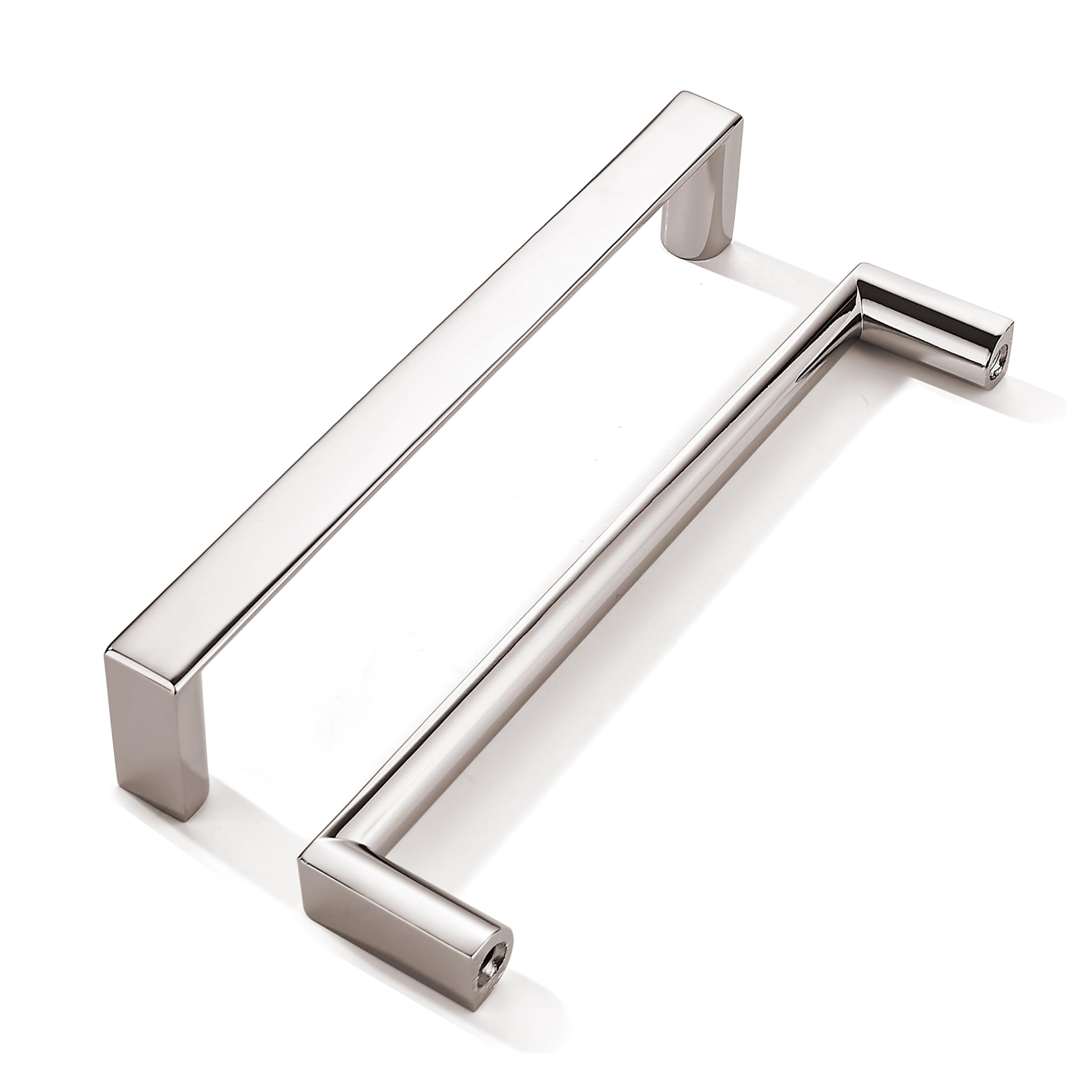 AMZ - 170038 Polished Nickel Cabinet Pulls CTC 5 in (128 mm) 10 Pack