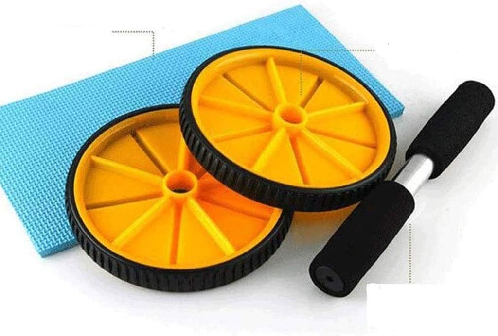 Core Rollers with Wheels and Comfortable Foam Handles, Easy to Assemble, for Abdominal Knee Exercises