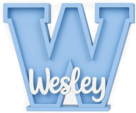 Personalized Kids Piggy Bank with Custom Name - Large 10 inch or 7 Inch Wooden Letter Initial Money Box - Unique Birthday Gift for Boys & Girls (Choose 26 Letter, 30 Colors)