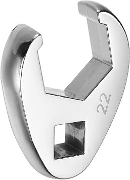 HARFINGTON Drive Crowfoot Wrench 3/8" Drive 22mm Metric Fractional Crowfoot Flare Nut Wrench 40Cr Chrome Plated Open End Crowfoot Wrench for Mechanics Automotive Repair Work