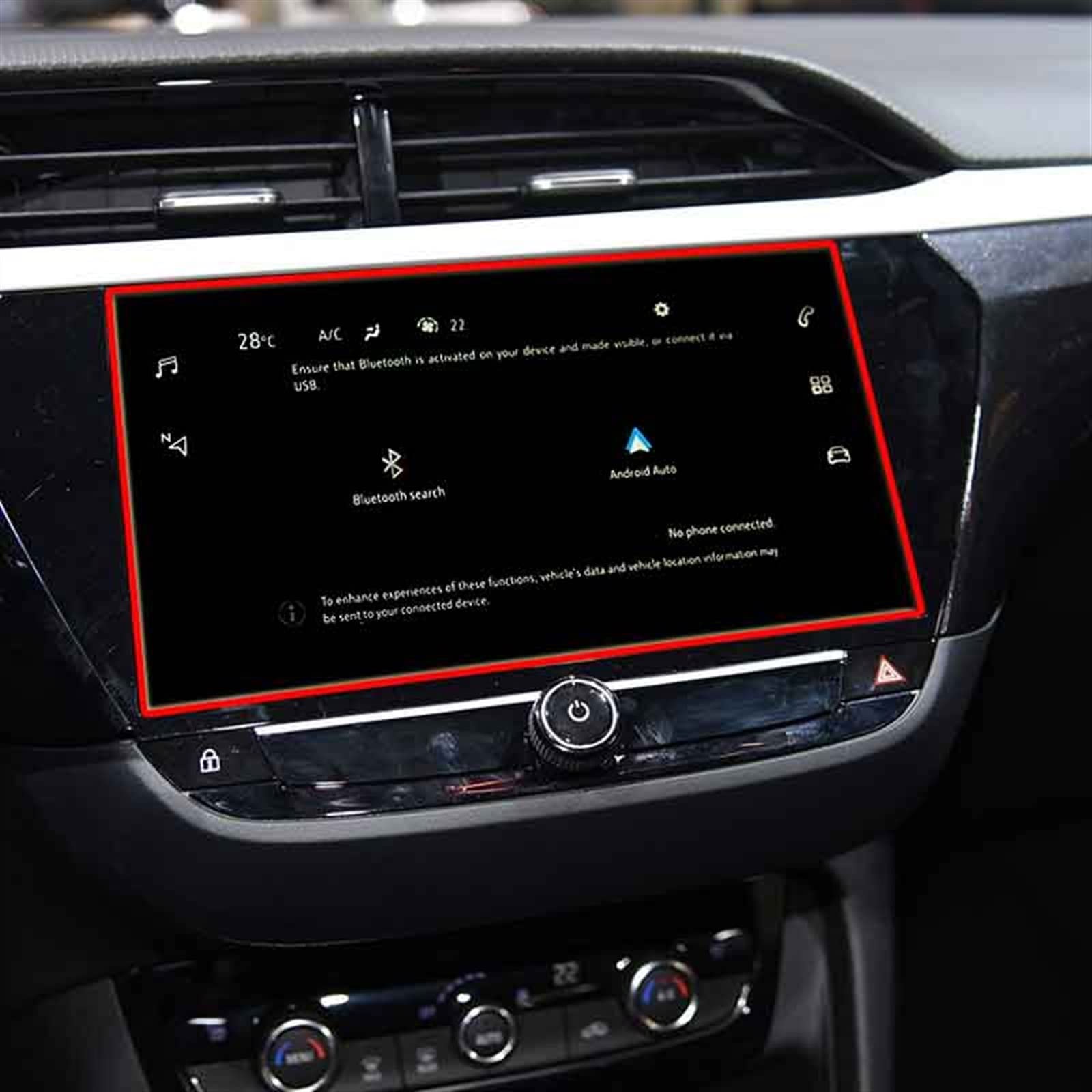 Protection écran Verre Trempé Pour Opel Corsa F 10" - 9H Anti-rayures, Antibactérien - Compatible 2020-2023