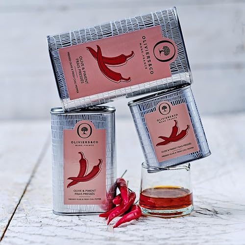 Miniatura 2 de Oliviers & Co. - Aceite de oliva extra virgen prensado en frío, chiles frescos y limón  EVOO diario y cocina de Italia  Aceite de chile con sabor