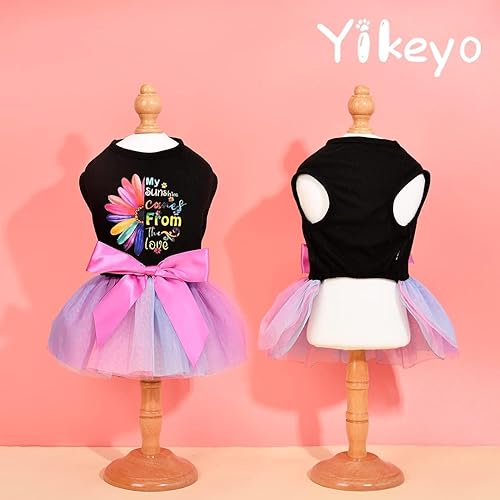 Miniatura 2 de Vestido de cumpleaños para perro, traje para perro con texto en inglés "It's My Birthday", tutú de encaje con lunares para perros pequeños, niñas,