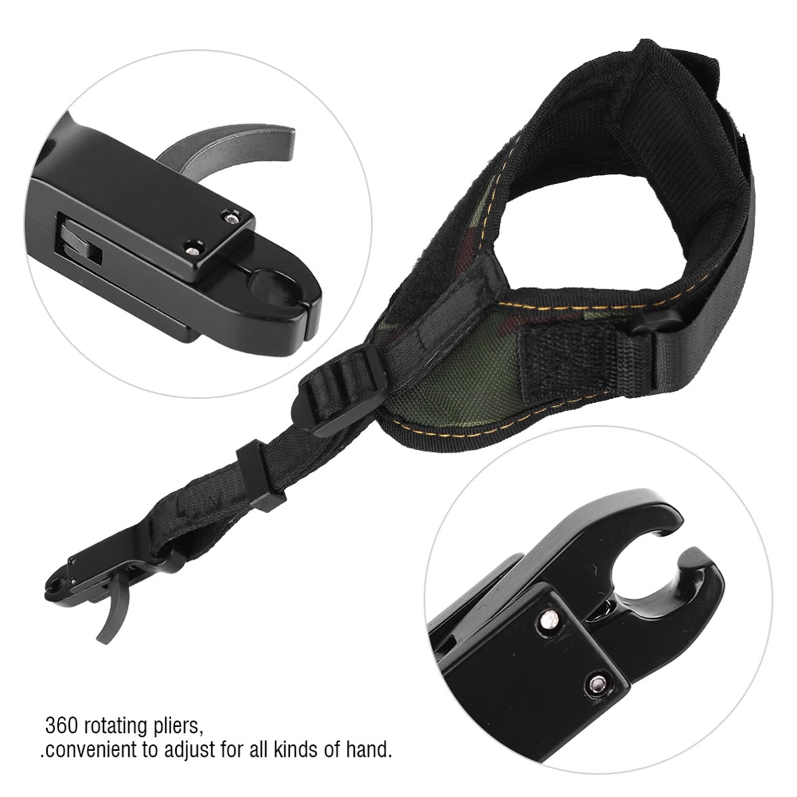 Yosoo Health Gear Trigger per Il Rilascio del Tiro con L', Frecce per la Caccia al Tiro per Impieghi Gravosi Forza, Accessori per L' Articoli e Forniture Sportive Ausili Cinturino