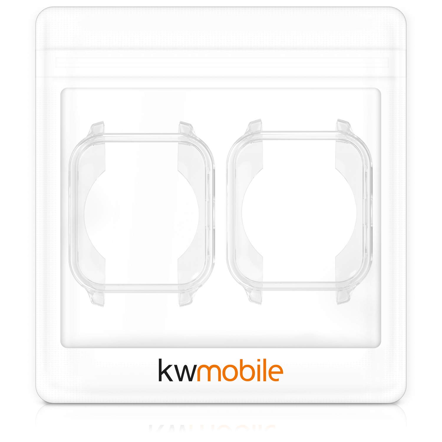 kwmobile Pokrowiec na ramę kompatybilny z Garmin Venu Sq Music/Sq Cover (2-pak) - przezroczyste silikonowe etui - przezroczyste
