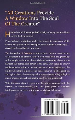 Back cover with quote, synopsis, and ISBN barcode on purple starry background.