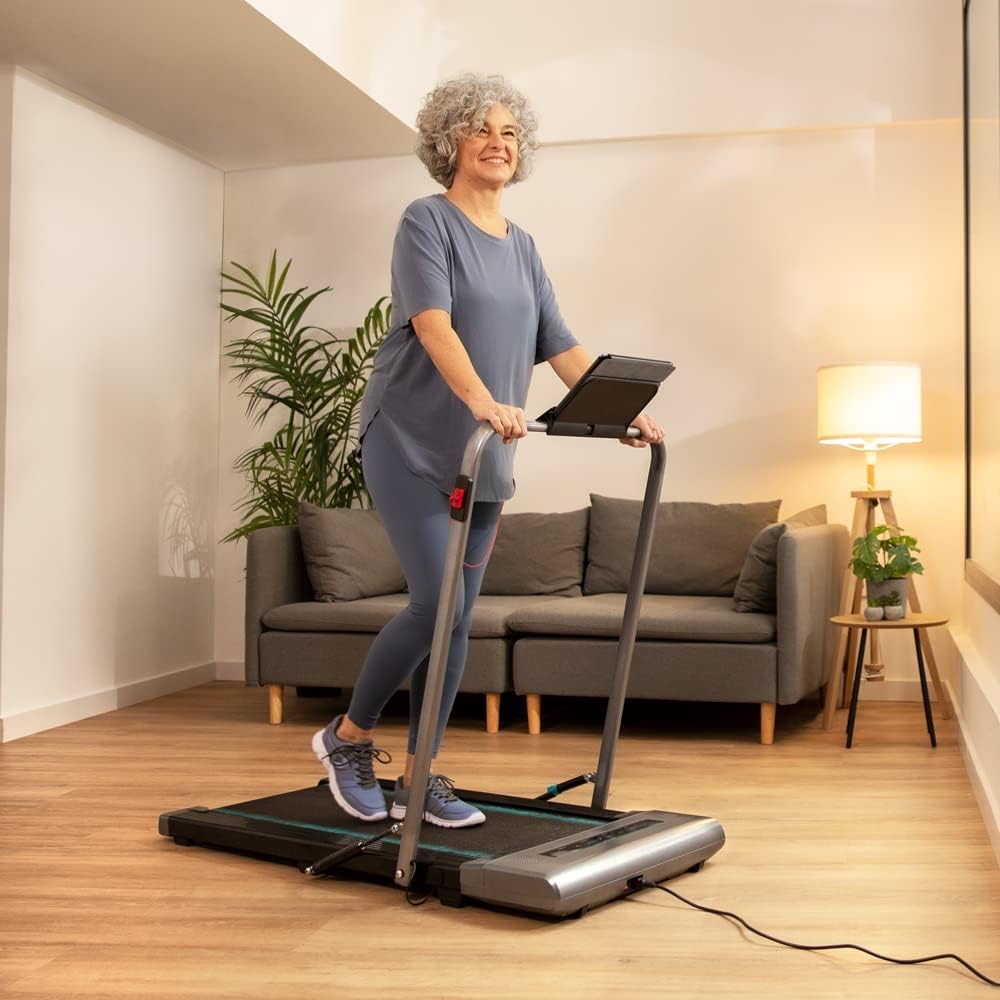 Woman walking on the treadmill