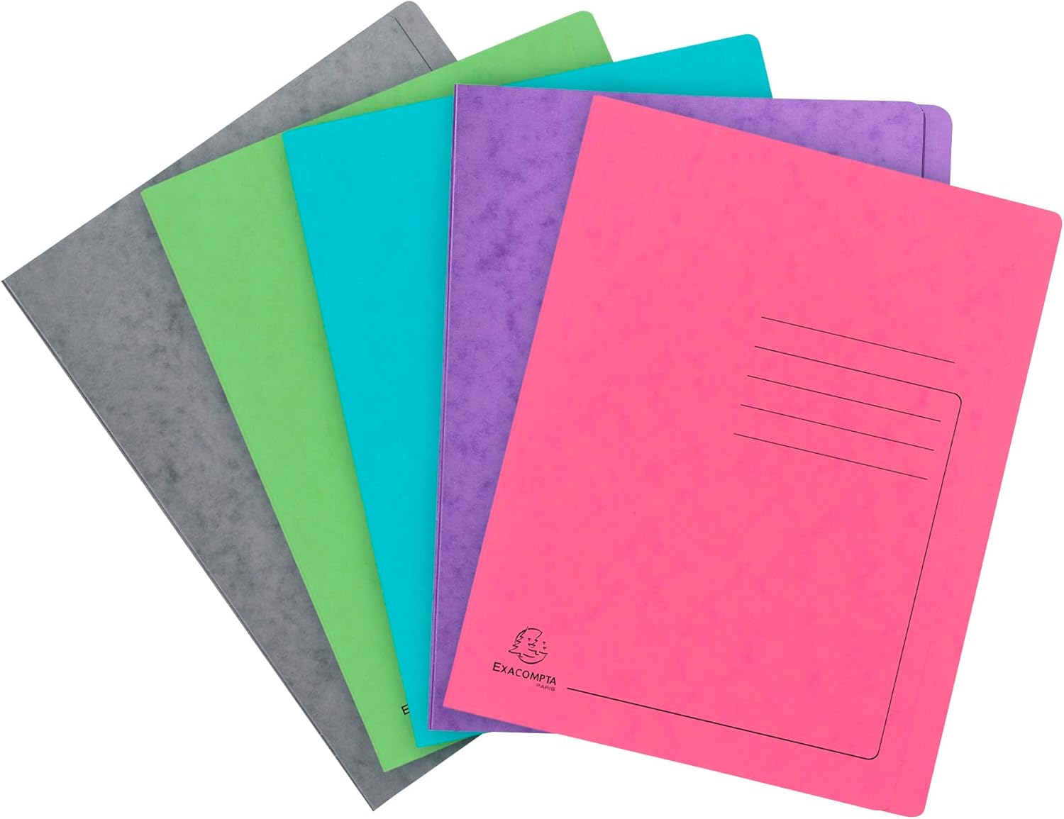 Exacompta A4 Yellow Flat Bar File 355 g Pressboard Pack 25