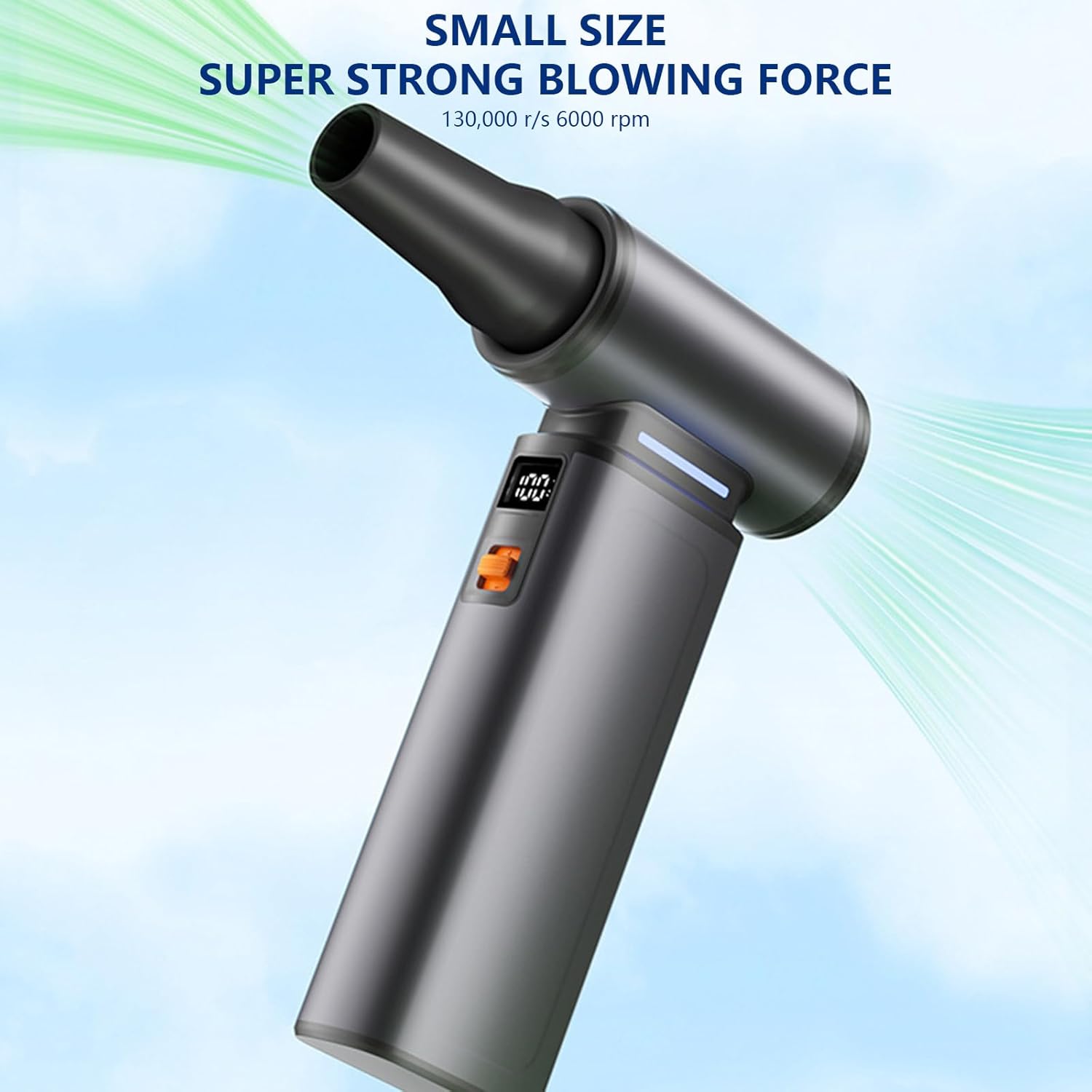 130000RPM Cordless Blower with 8000mAh Battery Brushless Motor for Garage & Outdoor Maintenance Luggable Workshop Remover