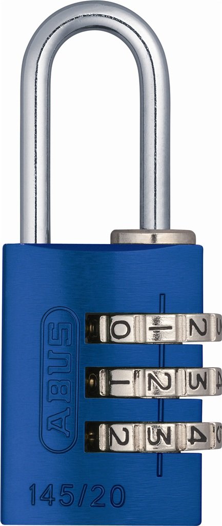 ABUS 145/20 C 20 mm Body 3 Zifferblatt rücksetzbaren Kombination Vorhängeschloss, blau