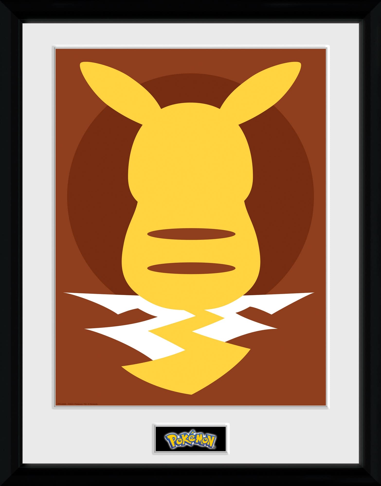 Affiche Pikachu Silho GB eye encadrée idée cadeau anniversaire fan Pokémon