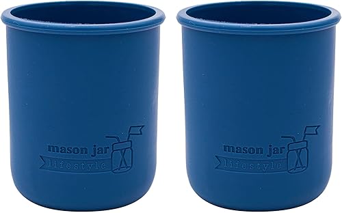 Miniatura 6 de Mason Jar Lifestyle - Pinta de boca ancha de silicona de 16 onzas para proteger bolas, Kerr y tarros de conservas (Ultra Violet, paquete de 2)