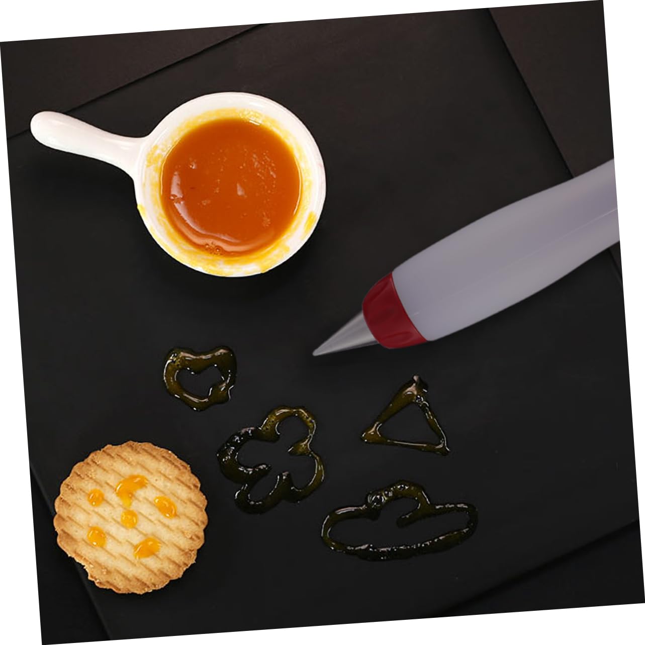 Alipis 4 Pièces Feutre Crème Outils De Fondant Artisanat Cookie Outils D'écriture De Gâteaux Outil à Gâteau Moule à Gâteau Fromage Trousse Épingles Étagère Stylo Chocolat Gel De Silice