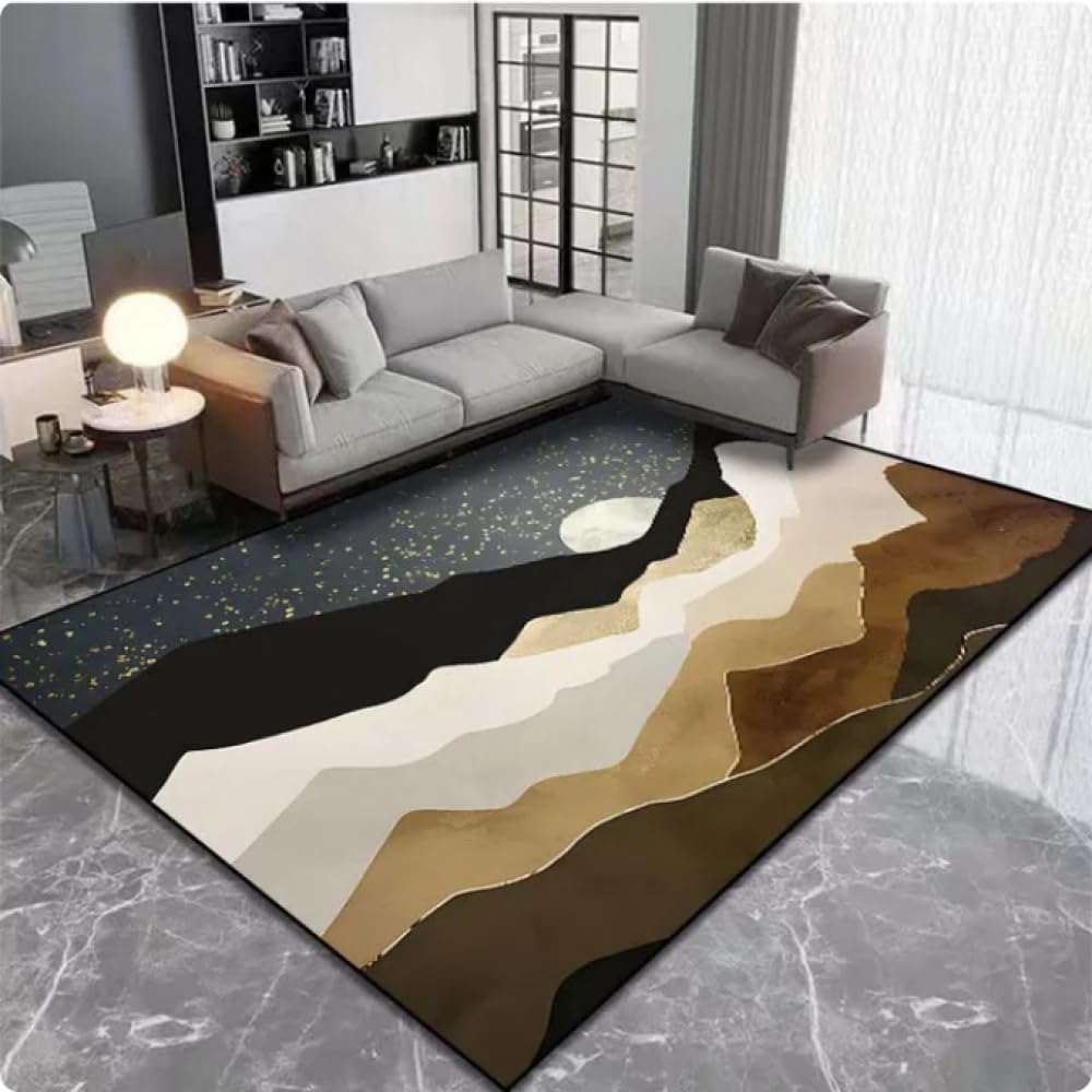 Tapis imprimé motif paysage 80x150cm pour salon et chambre