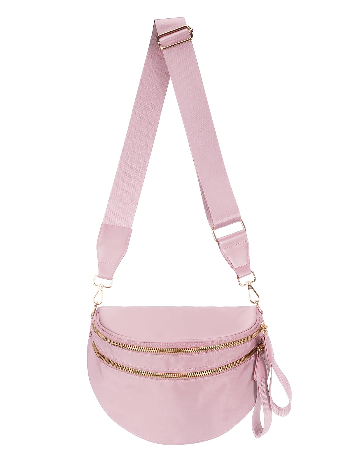 Pure Colour Crossbody Bag Bum Bag for Women,Spacious Purse Fanny Packs Belt Bag,Oversized Bum Bag (Colour Bum Bag-Pink)