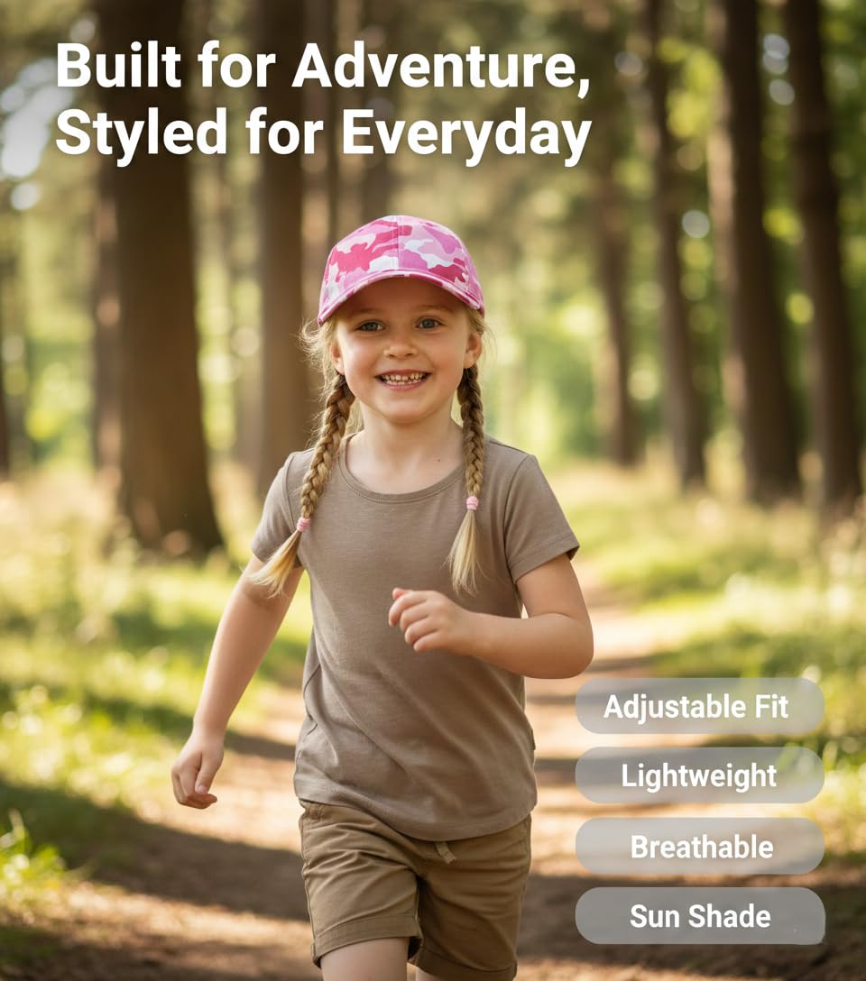 A2Z 4 Kids Dziewczęca czapka z daszkiem czapka z daszkiem trucker ochrona przeciwsłoneczna jednolity kolor oddychająca tkanina wygodne dopasowanie do codziennego noszenia lekkie sportowe nakrycia
