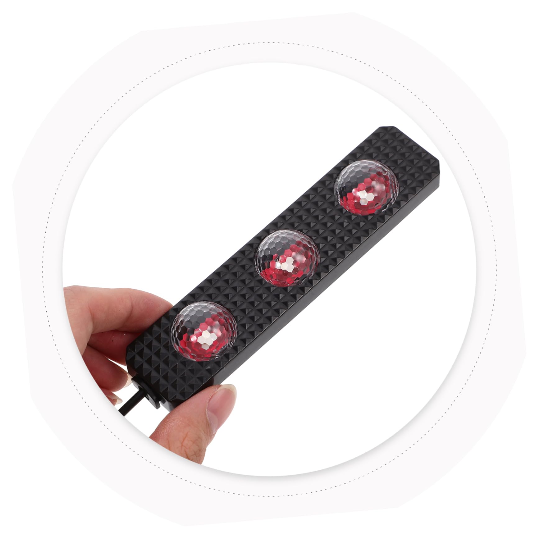 Alipis 1PC Colorful Car Atmosphere Lamp USB LED Decorative Foot Sole Light Voice Controlled Vehicle Interior Modification Durable Sturdy for All Car Models Black