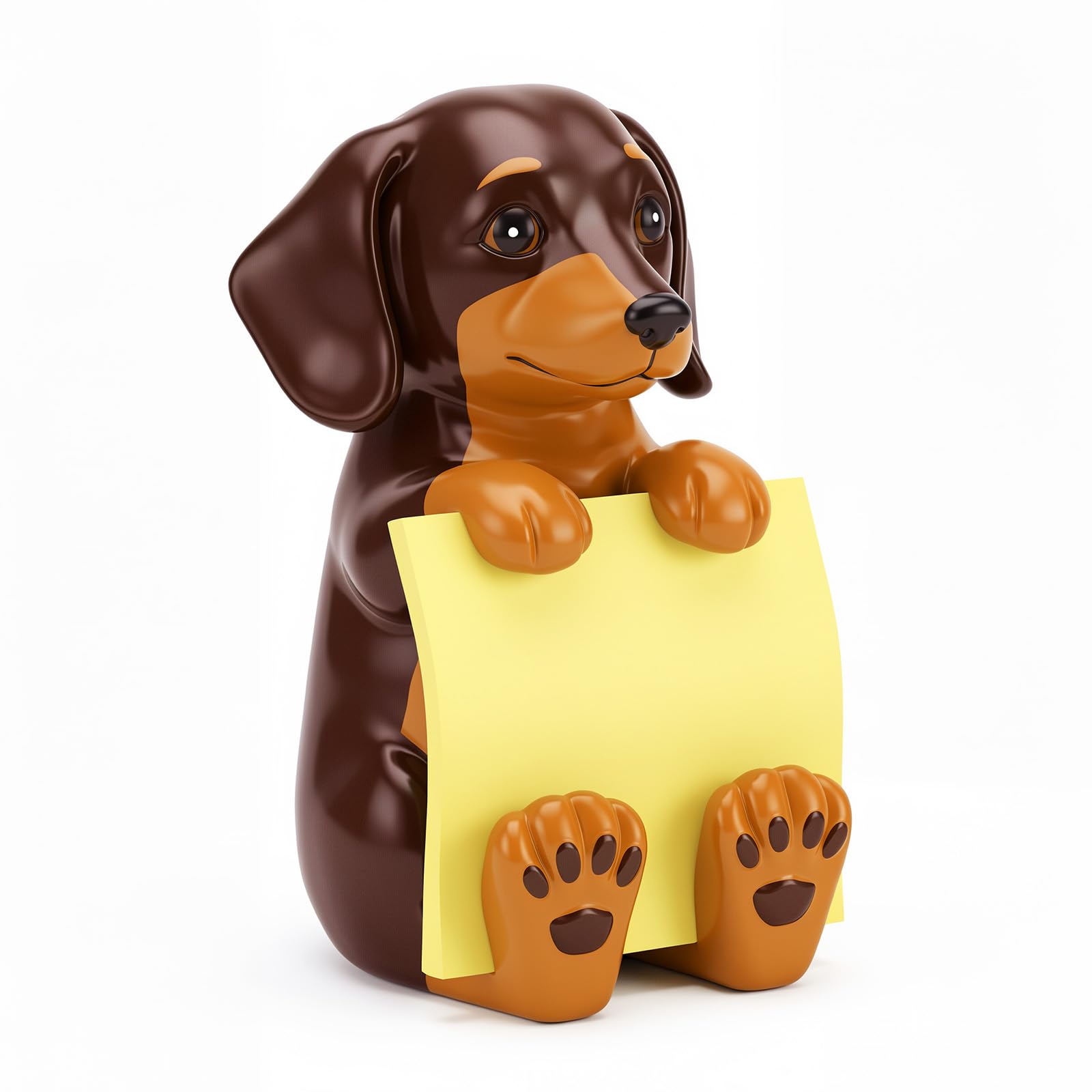 Crtiin Dachshund Pop-up Sticky Note Dispenser with 50 Sheets Pull-Out Notes