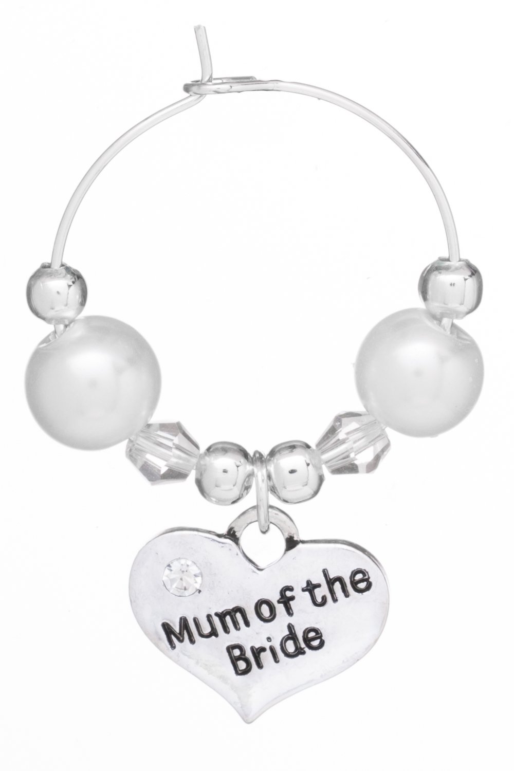 Libby's Market Place Multi Mum Of The Bride Wedding Wine Glass Charm On A Gift Card