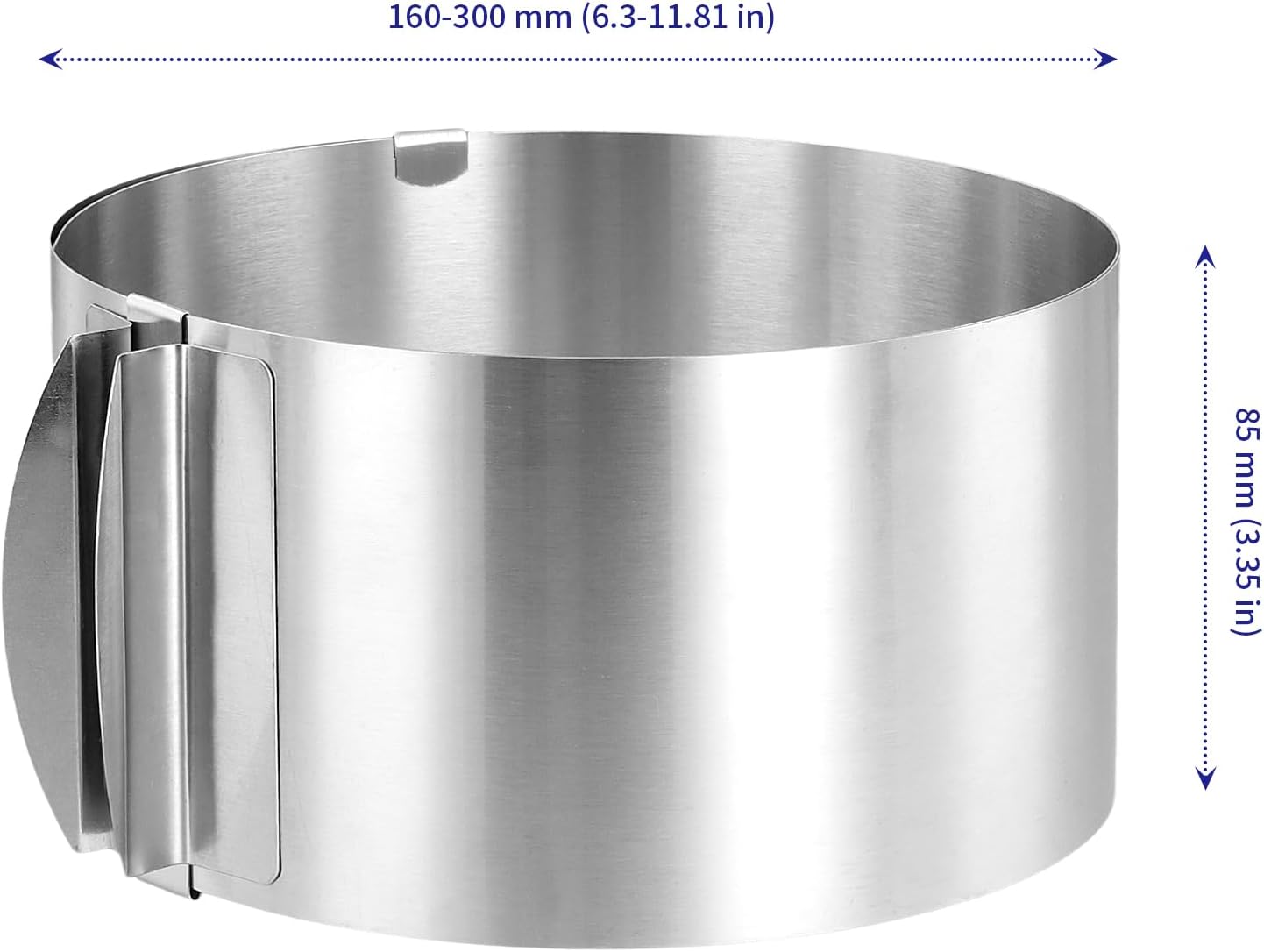 SOUJAP 4pcs 6-12 Inch Cake Rings, Retractable Stainless Steel Cake Baking Rings, Adjustable DIY Tool Cake Rings for Baking, Cake Marking