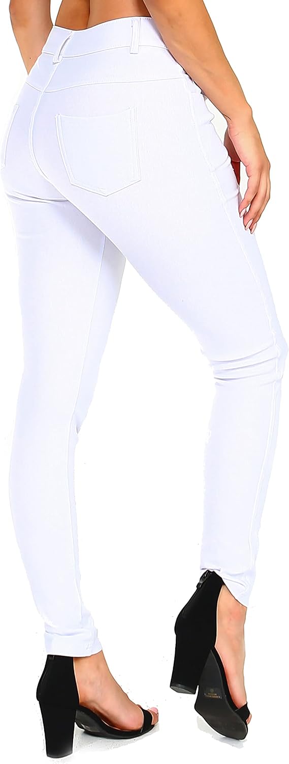 YELETE Women's Ultra Soft Classic Bermuda Shorts Capris Full Lenth Jeggings