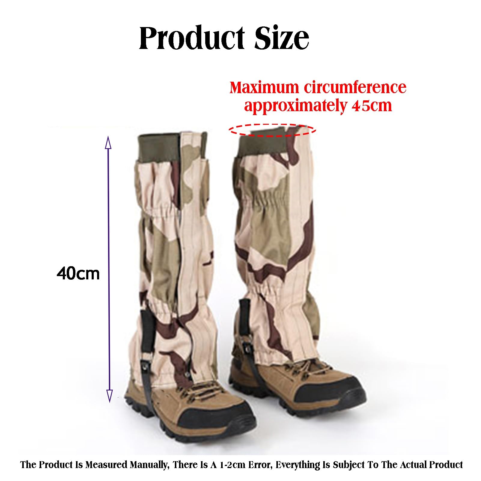 Générique Guêtres De Neige Ajustables, avec Sac Rangement, for La Chasse, Randonnée Et L'alpinisme