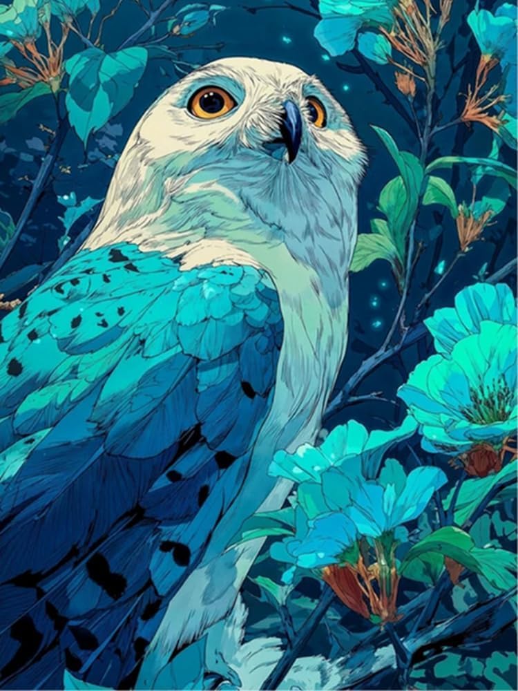 FanZheZhe Stamped Cross Stitch Kits for Adults Tapestry Kits for Adults Cross Stitch Kits Cross Stitch Kitscross Stitch Counted Cross Stitch Kits Owl 11Ct40X50Cm