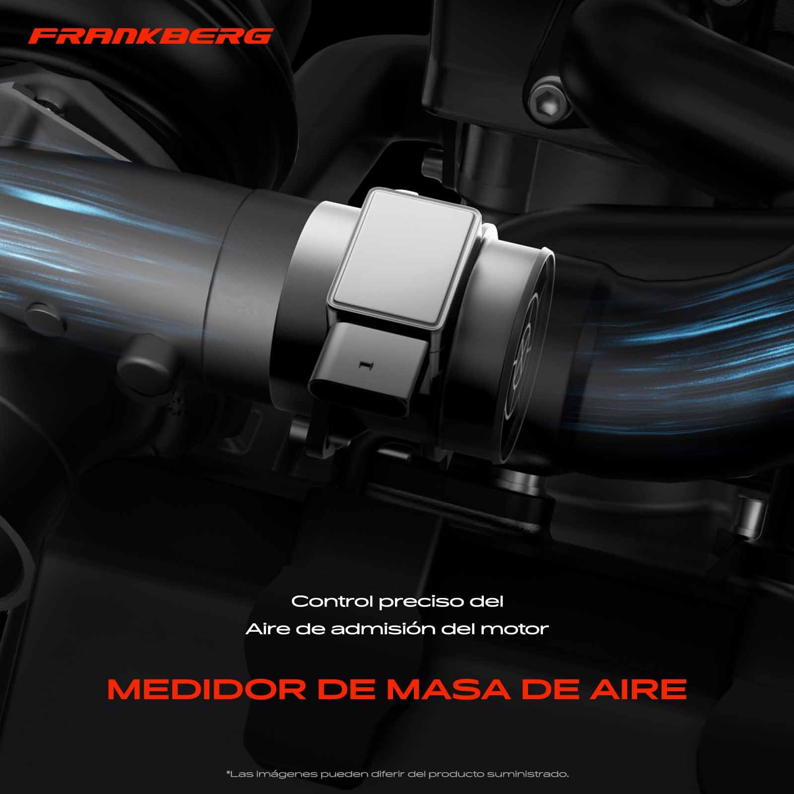 Frankberg Medidor de masa de aire A2730940548 | Compatible con: Autobús Vito W639, Viano W639, Coupé Clase C CL203, Sprinter 35-T Caja B906, SLK R171