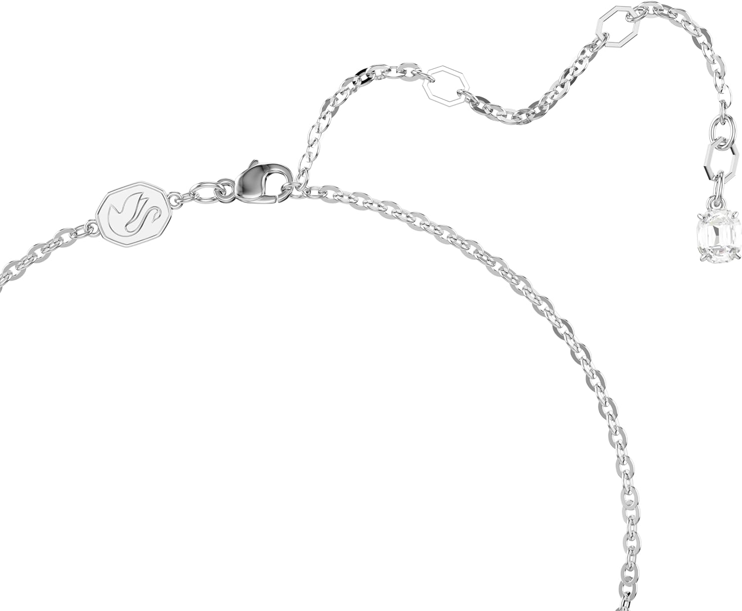 Swarovski Insigne pendant, Pavé, Cross, Clear, Rhodium Finished