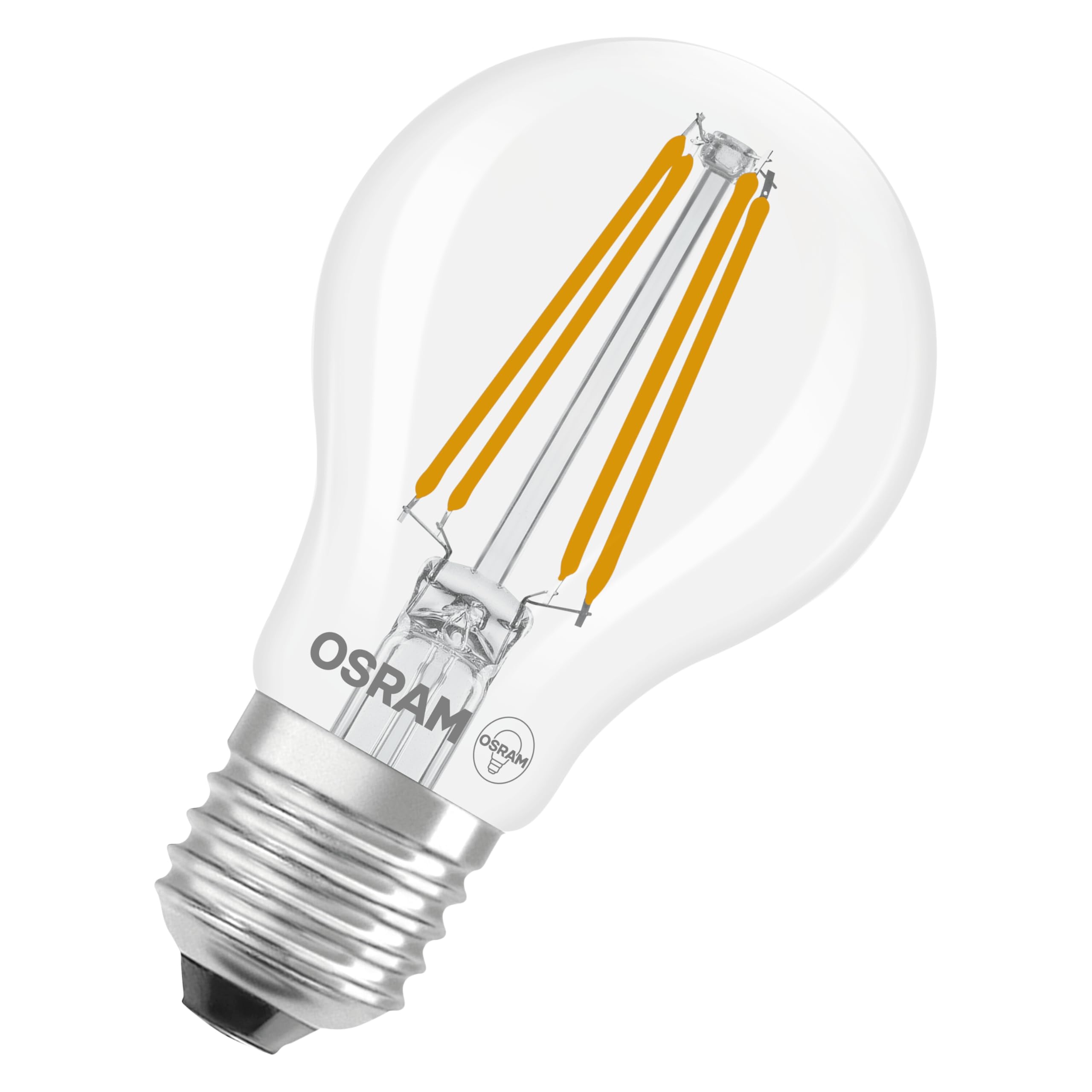 OSRAM LED lamp Superstar Bulb Shape A60 Filament dimmable, 2700 K Warm White, 5.9 W, E27, Clear, 806 lm, for Ceiling and Floor Lamps, 15,000 h