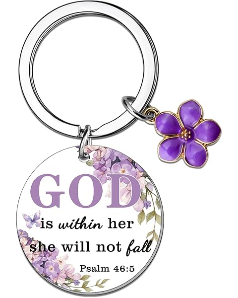 Bible Verse Keychain Christian Gifts for Women Faith Baptism Gift for Women Religious Easter Gifts Christmas Birthday Gift for Christian Religious Keychain for Her