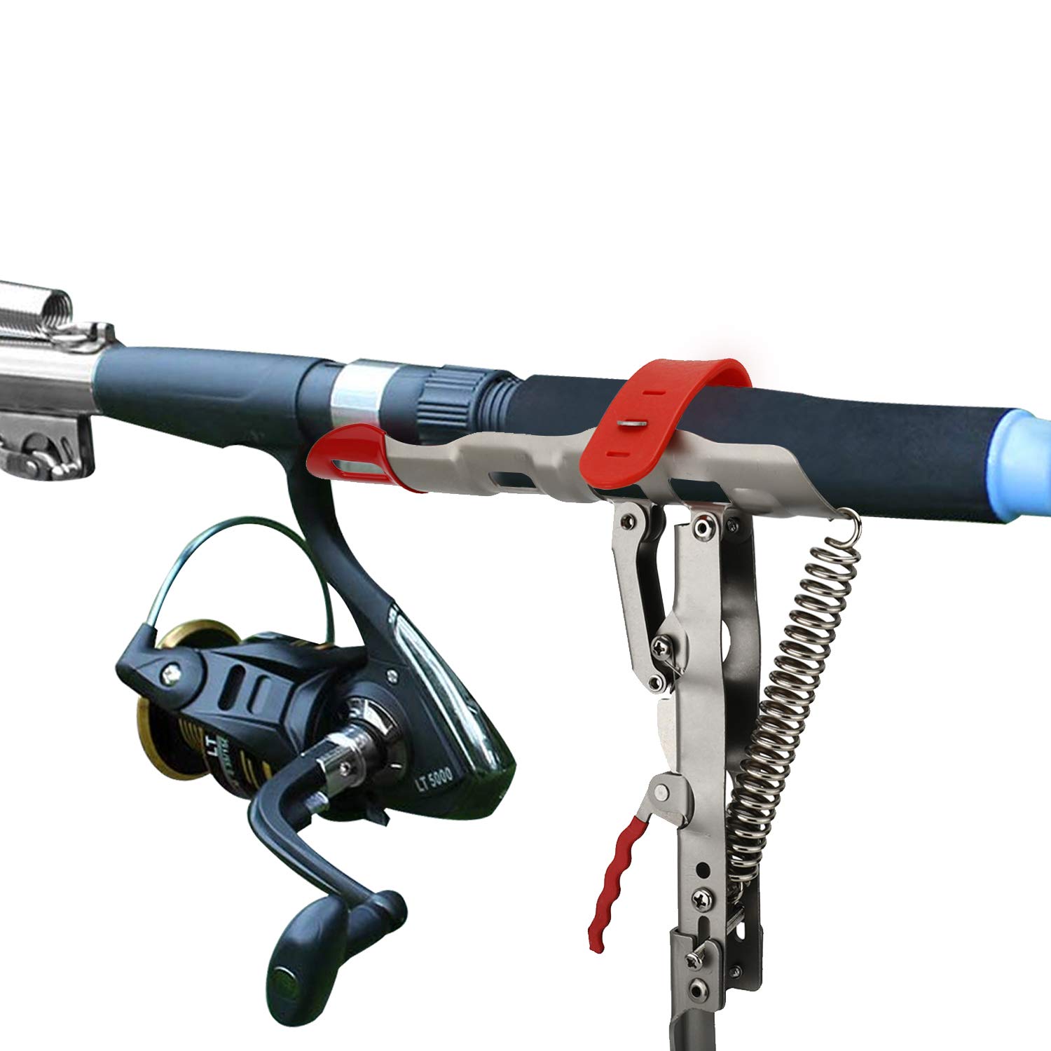 Lot De 2 Supports Automatiques à Ressort Pour Canne à Pêche - Acier Inoxydable, Pliables, Montage Pont