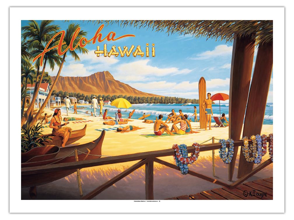 絵画 ダイヤモンドヘッド ハワイ