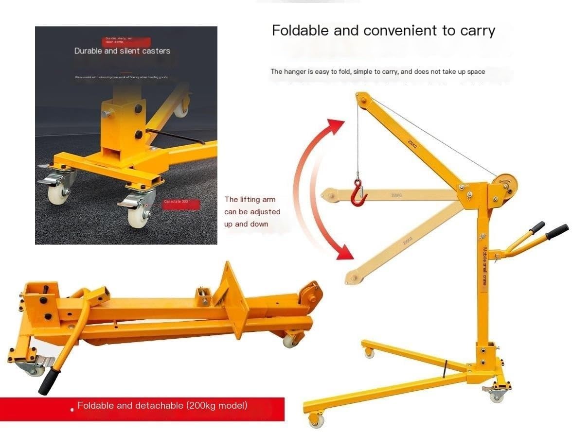 Manual Crane, Electric Household Vehicle Hoist, Mobile Portable Small Crane JIYAMI'EN EL
