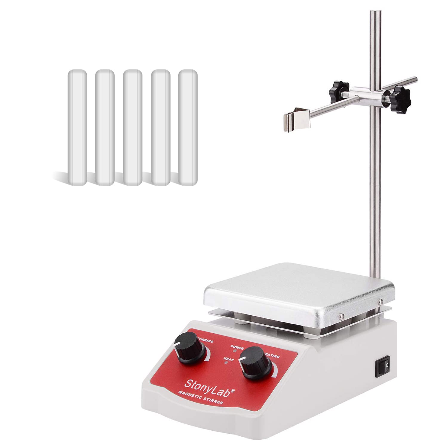 SH-2 Hotplate Magnetic Stirrer Bundle with Stir Bar Set (30 mm, 5-Pack) - stonylab Bundle