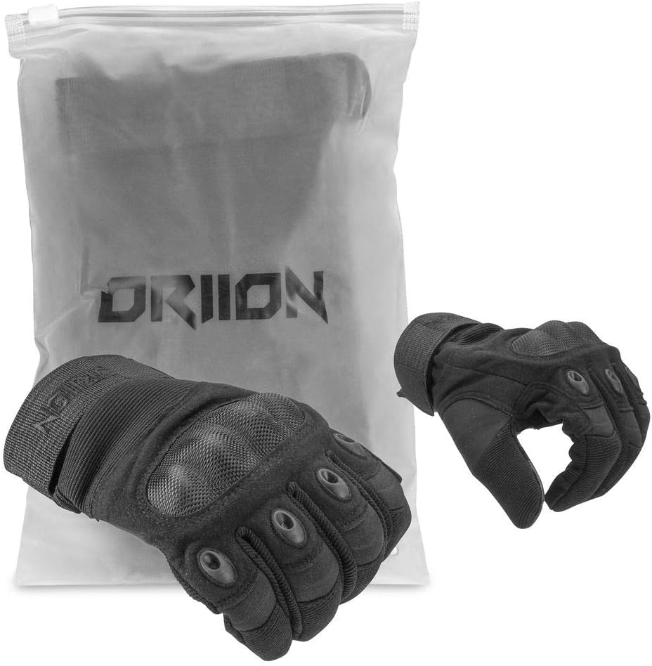 ORIION Tactical Gloves for Men | Size Airsoft Gloves | Heavy Duty Shooting Gloves for Paintball, Motorcycle, and Climbing | Military Tactical Full-Finger Gloves with Hard Knuckle : Sports & Outdoors