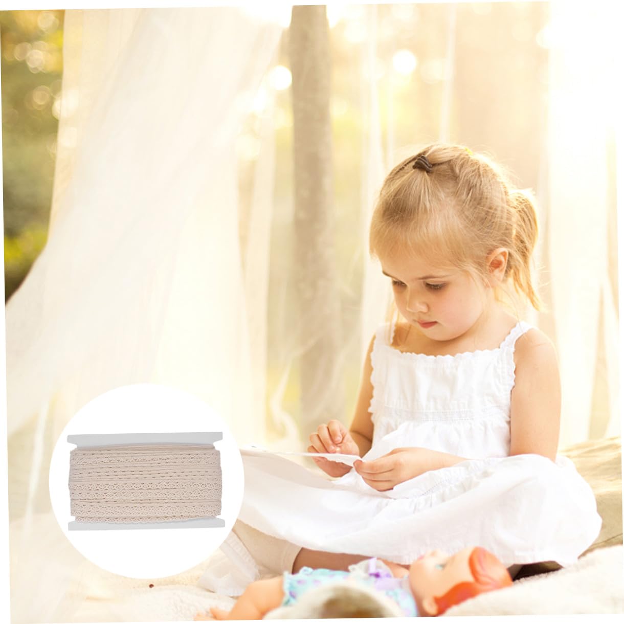 Angoily 3 Nastro Cotone Decorativo per Cucito Materiale Resistente e per Tovaglie Tendaggi e Progetti Fai da Te per Abbigliamento e Decorazioni Artigianali