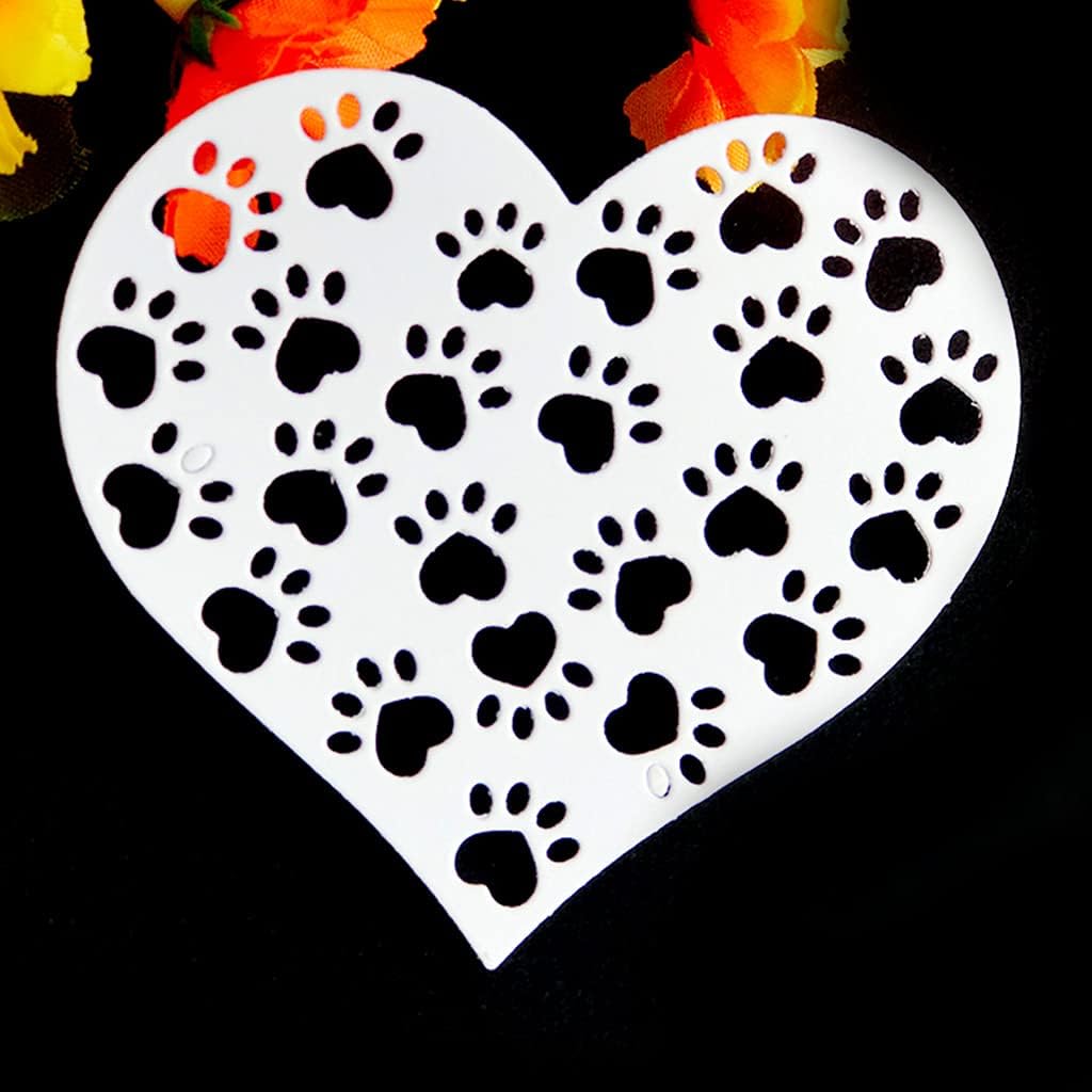Heart Dog Paw Metal Die Cuts,Cutting Dies for Card Making Clearance,Embossing Dies for Scrapbooking, DIY Album Paper Cards Art Craft Decoration