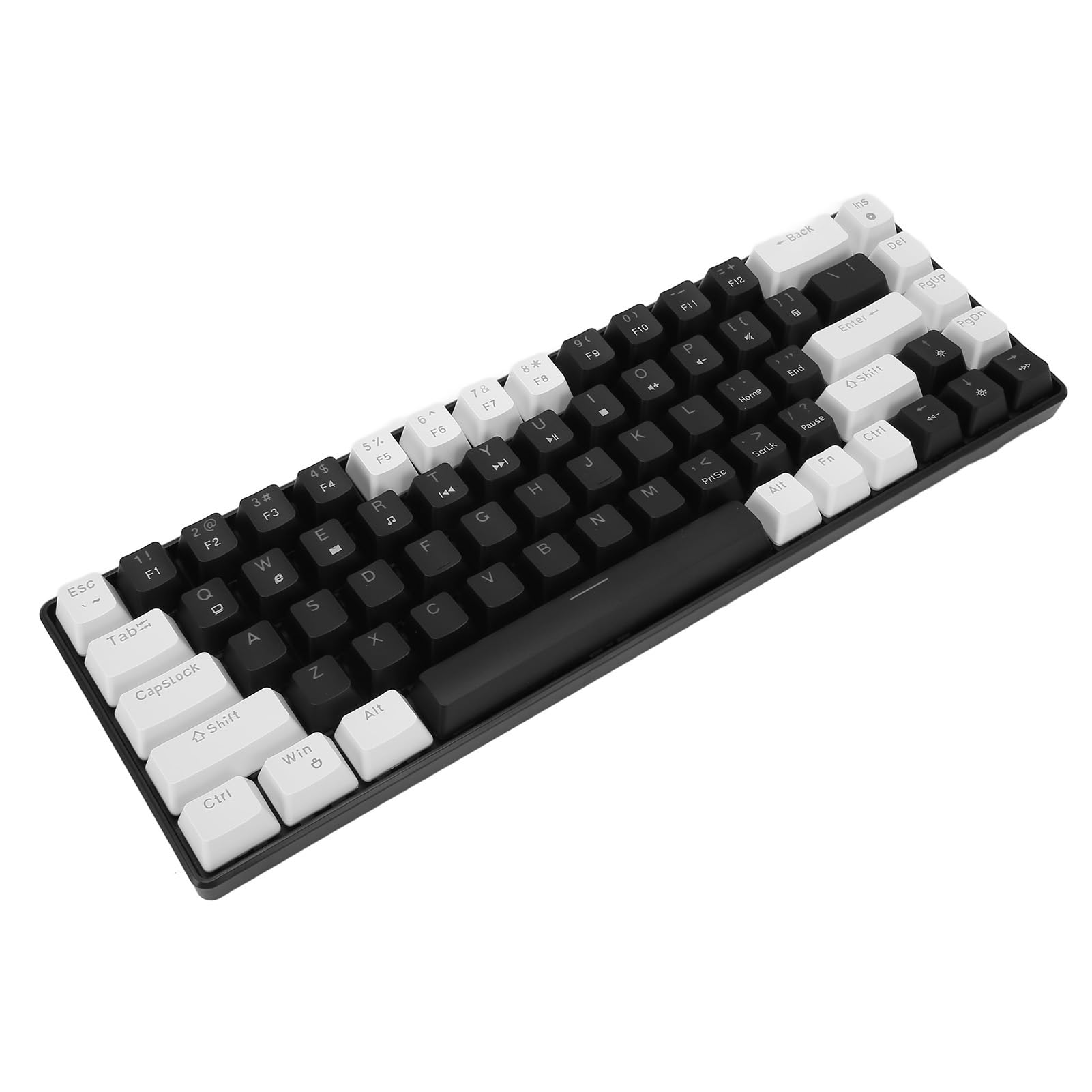 Tastiera meccanica RGB per giocare per scrivere efficienza e intrattenimento a casa (bianco nero)
