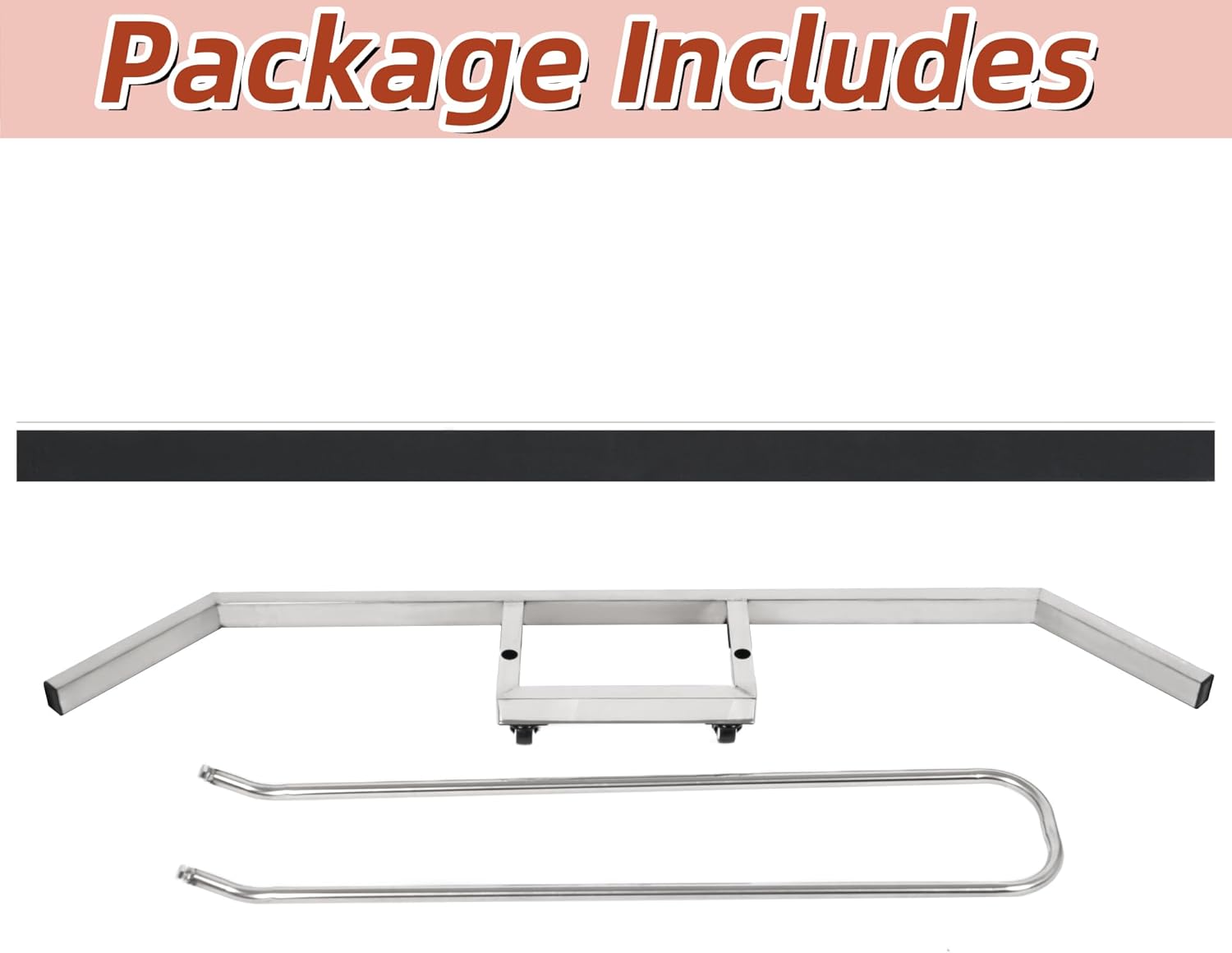 AIWFL 4.5FT Stainless Steel Sport Tennis Court Squeegee with Wheel, Heavy Duty Rain Shuttle with EVA Foam Blade, Professional Court Squeegees Floor Water Remover Squeegee Broom, Silver