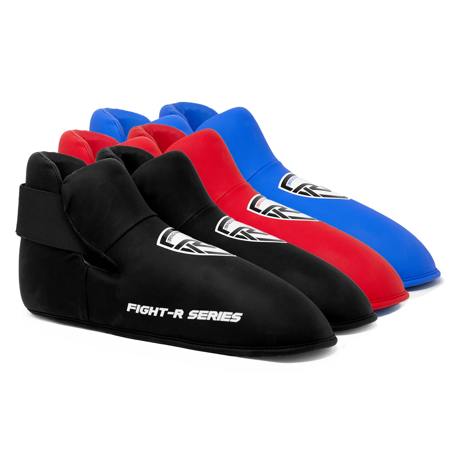 RingMaster Kids Semi Contact Full Boots Foot Protector Taekwondo Kickboxing K1 Martial Arts (Black, Extra Small)