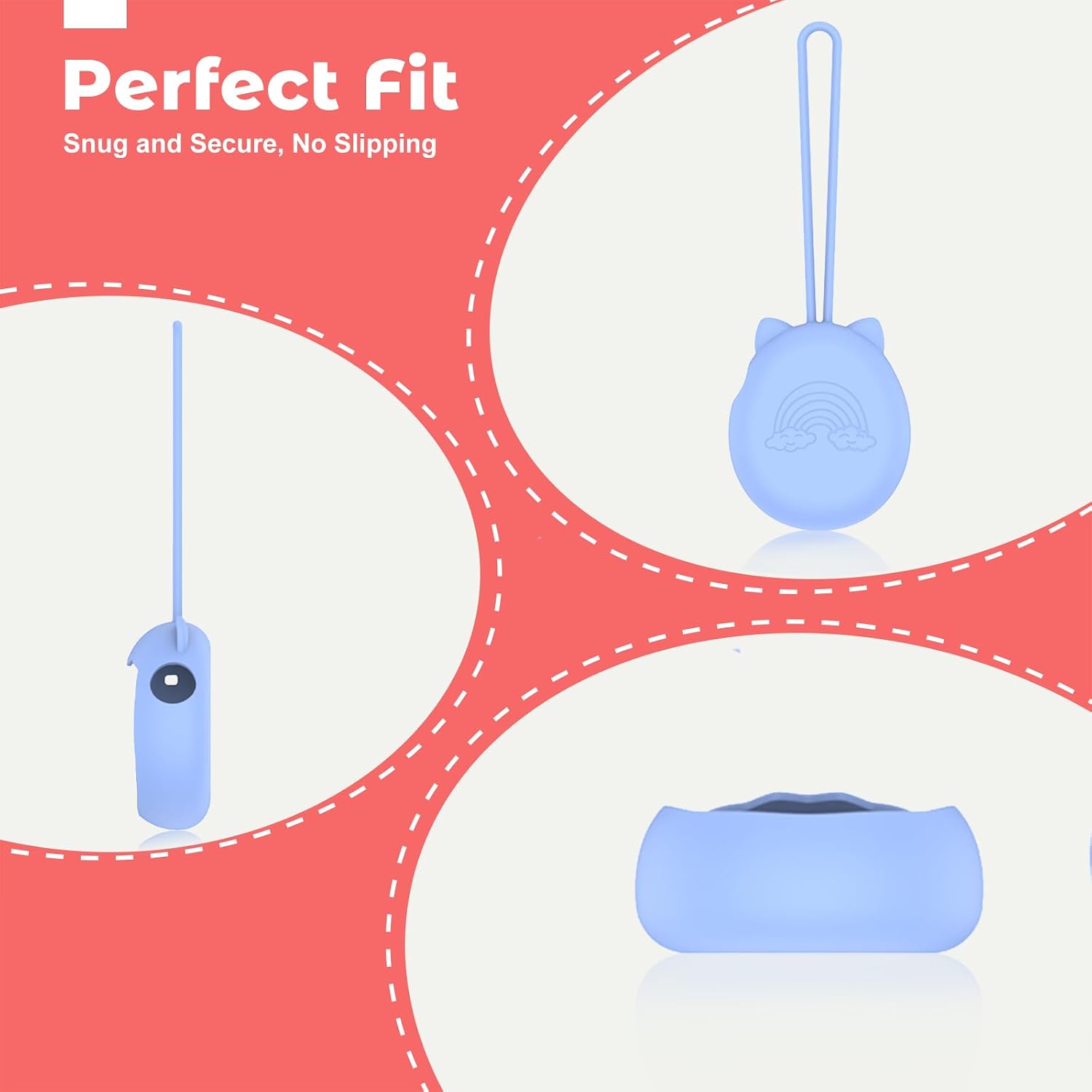 for Tamagotchi Paradise Silicone Case–Soft Protective Cover with Lanyard,Shockproof Dustproof Shell for Tamagotchi Electronic Pet Toy[Luminous Blue] image 4