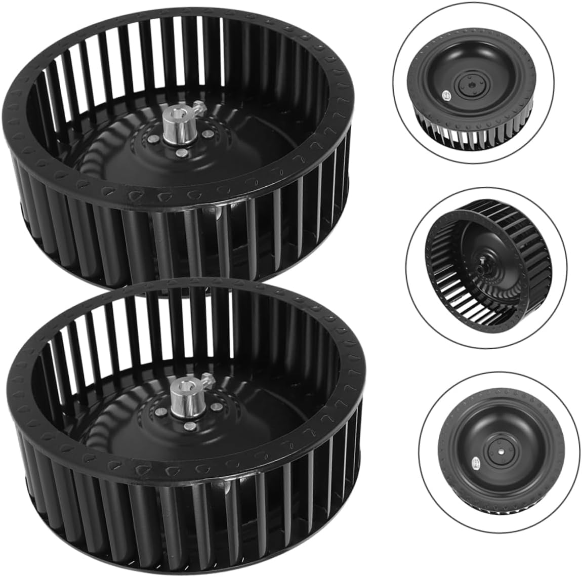2pcs Range Hood Wind Wheel Motor Durable Exhaust Fan Accessory for Kitchen Fit Easy to Side Spray Coated Flat Tip