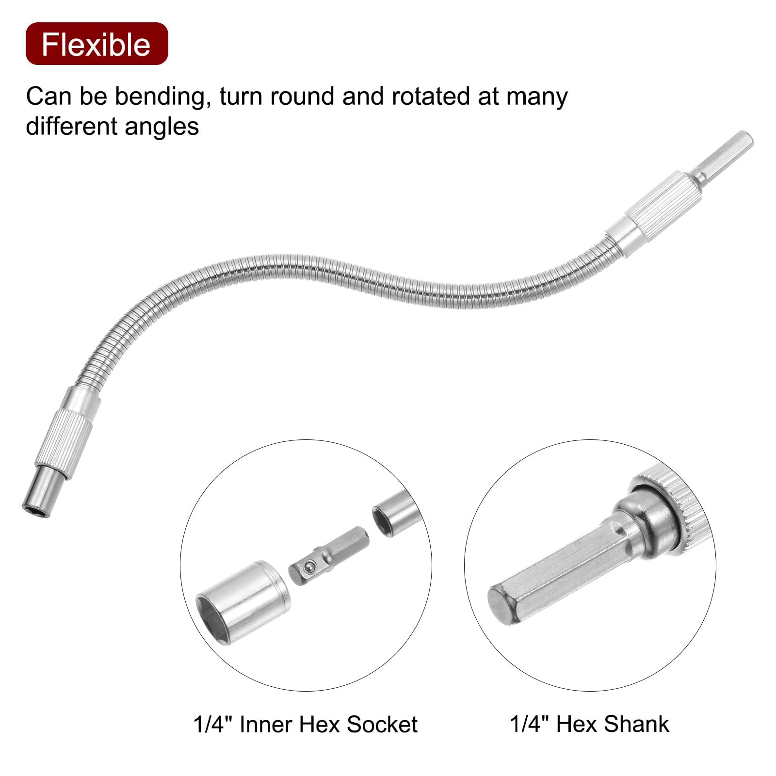 TOP-VIGOR 24Pcs Flexible Screwdriver Bit Extension Kit - Image 3