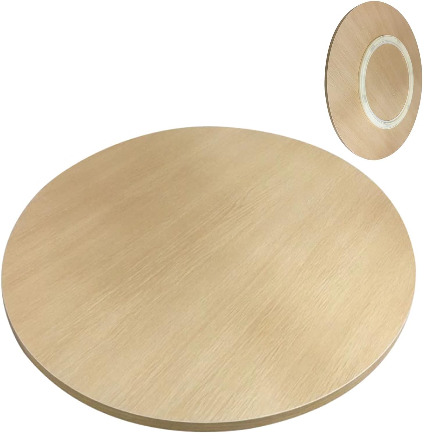 Lazy Susan Large Wooden Turntable Round 20in39in, Manual Rotating Turntable