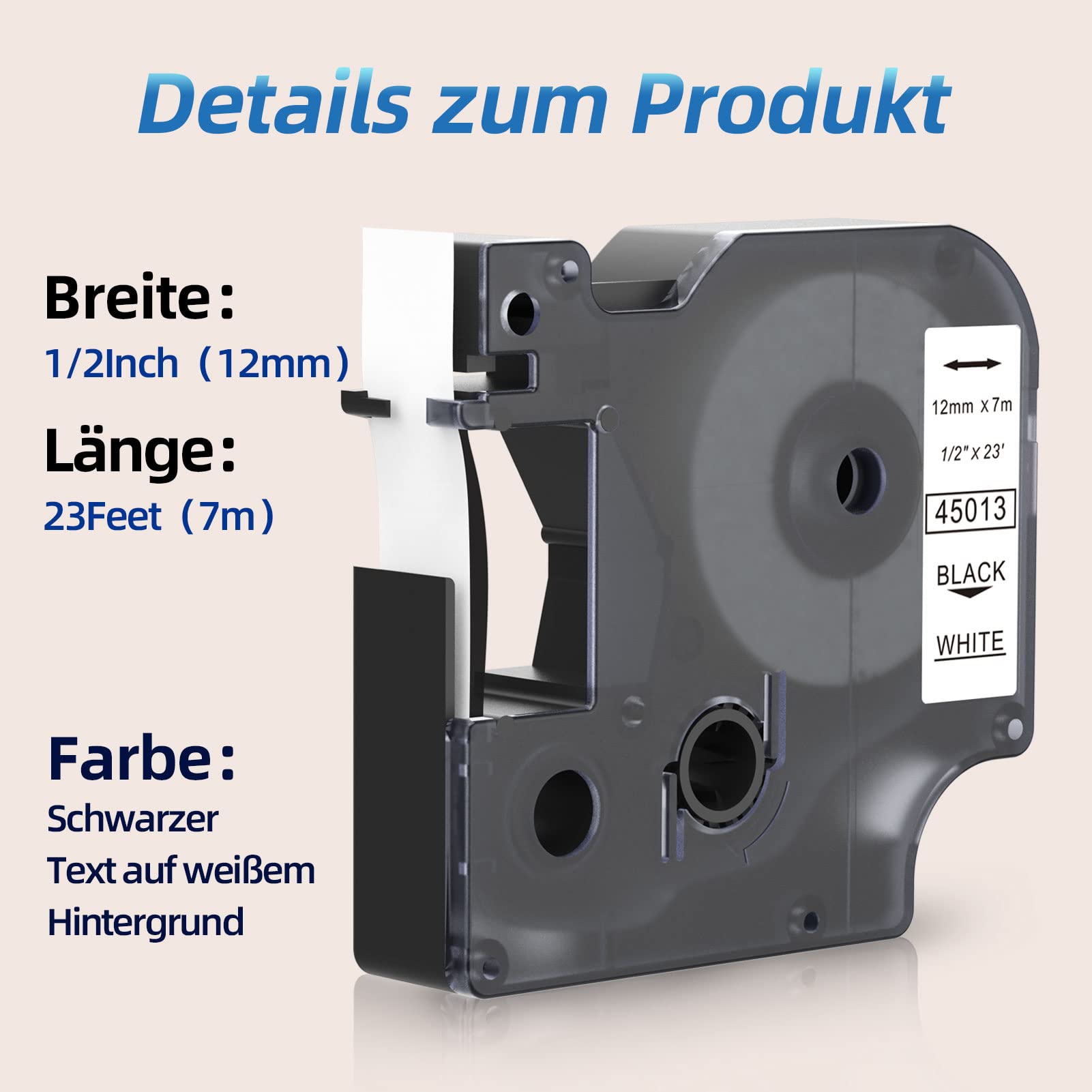Nastri Etichette Compatibili Dymo D1 – Varie Misure 6/9/12/19/24mm Per LabelManager 160
